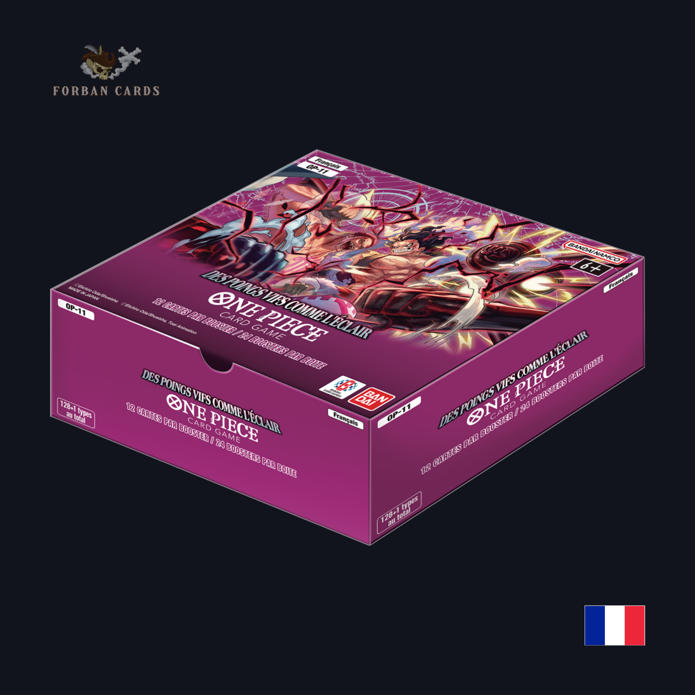 Display One Piece Card Game – Des Poings Vifs comme l'Éclair OP-11 FR